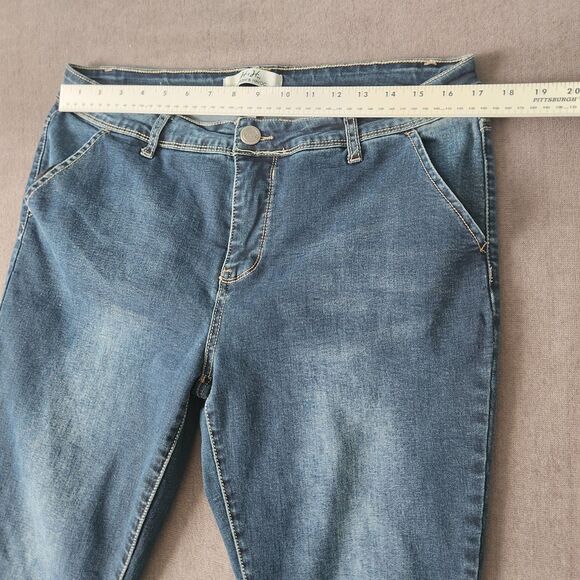 H+H by Harmony & Havoc Womens Jeans Size 14P Blue Denim Large Stitch - Picture 3 of 9